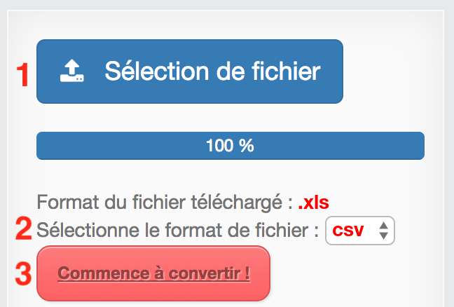Comment convertir XLS en CSV en ligne